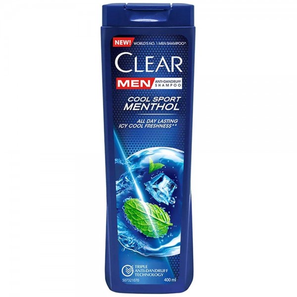 شامپو ضد شوره مردانه کلییر (Clear) مدل Cool Sport Menthol مقدار  400 میلی‌لیتر